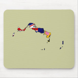 Turks And Caicos flag map Mouse Pad