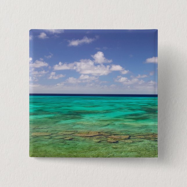 Turks and Caicos, Grand Turk Island, Cockburn 3 2 Inch Square Button (Front)