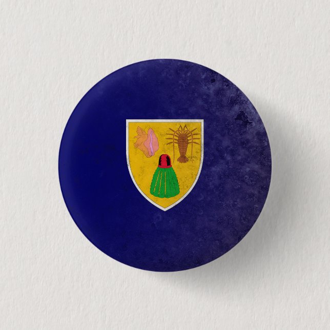 Turks and Caicos Islands 1 Inch Round Button (Front)