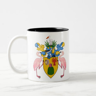 turks and caicos islands emblem Two-Tone coffee mug