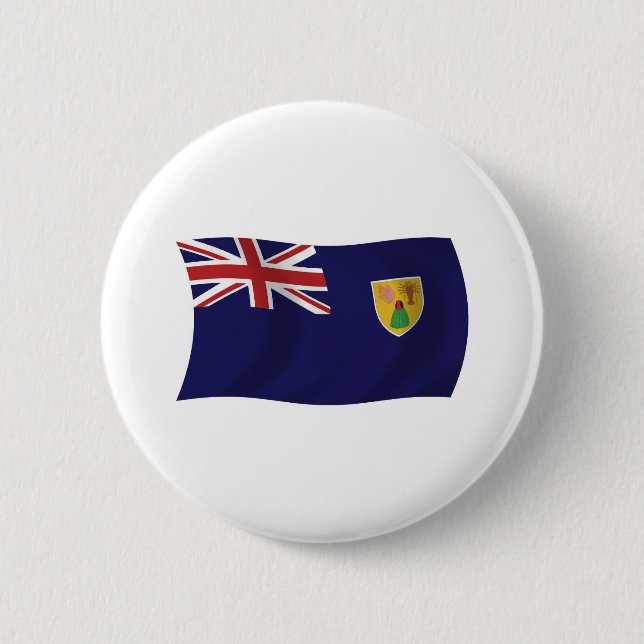 Turks And Caicos Islands Flag Button (Front)