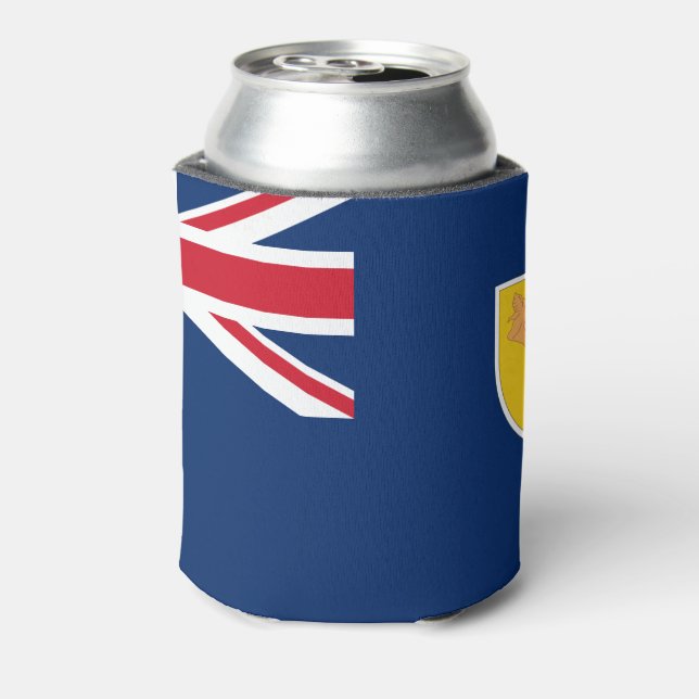 turks and caicos islands flag can cooler (Can Back)
