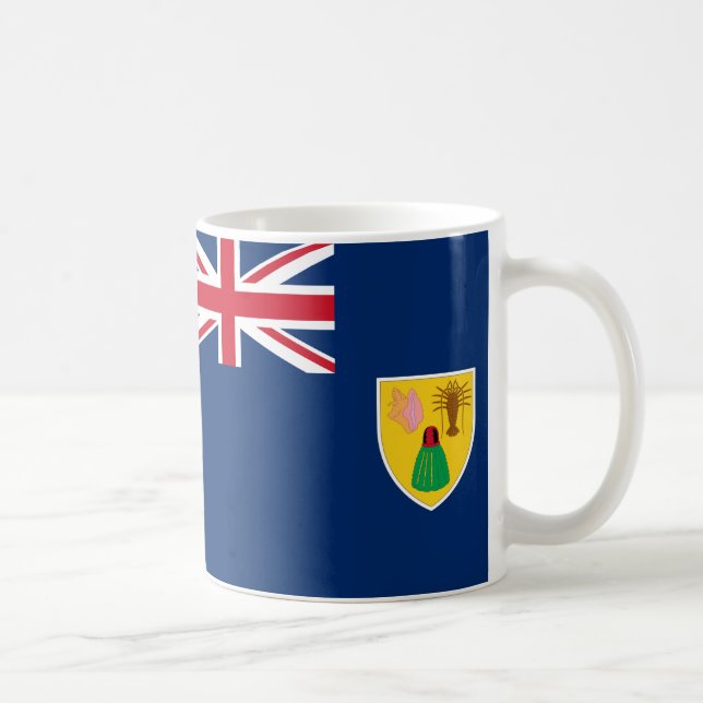 Turks and Caicos Islands Flag Ceramic Coffee Mug (Right)