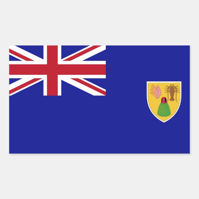 Turks and Caicos Islands Flag Sticker (Front)