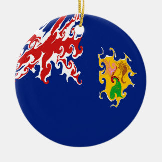Turks and Caicos Islands Gnarly Flag Ceramic Ornament