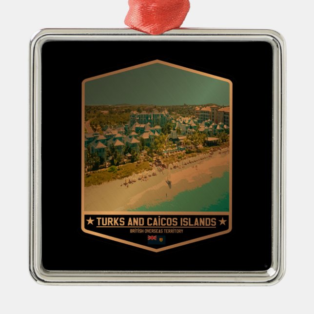 Turks and Caicos Islands Metal Ornament (Front)