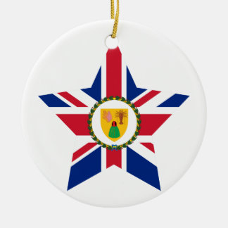 Turks+and+Caicos+Islands Star Ceramic Ornament