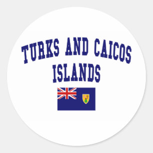 Turks and Caicos Islands Style Classic Round Sticker