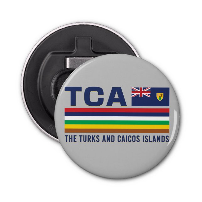 Turks and Caicos ISO Alpha 3 Design Bottle Opener (Front)