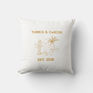 Turks and Caicos Luxury Resort Wear Travel Throw Pillow