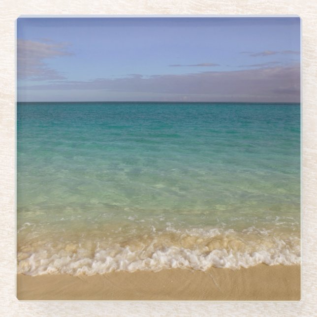 Turks and Caicos, Providenciales Island Glass Coaster (Front)