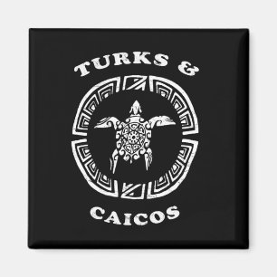 Turks And Caicos Retro Vintage Tril Turtle Vacatio Magnet