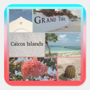 Turks and Caicos Square Sticker