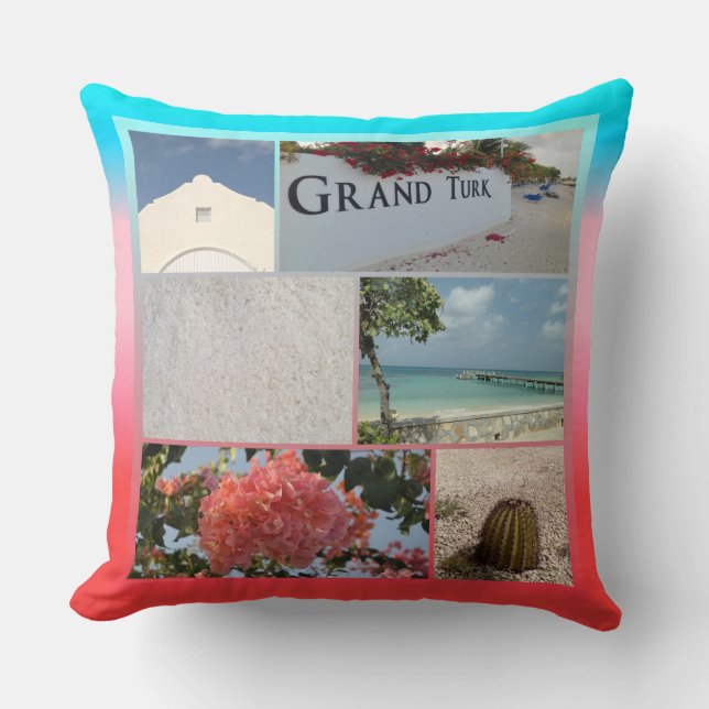 Turks and Caicos Throw Pillow (Front)