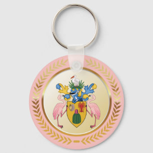 Turks & Caicos Coat Of Arms Keychain