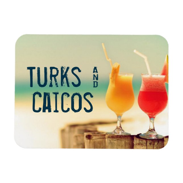 Turks & Caicos cocktails Magnet (Horizontal)