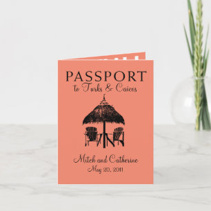 Turks & Caicos Faire-part de mariage de passeport