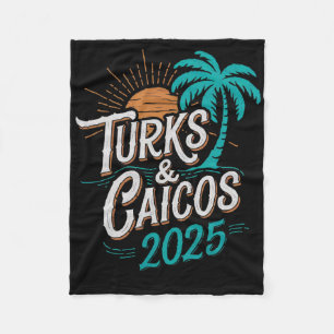 Turks Caicos Islands 2025 Vacation Souvenirs - Uni Fleece Blanket