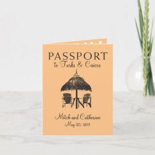 Turks & Caicos Passport Wedding Invitation