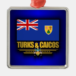 Turks & Caicos Pride Metal Ornament