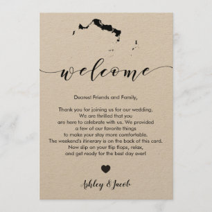 Turks & Caicos Wedding Welcome Letter & Itinerary Program