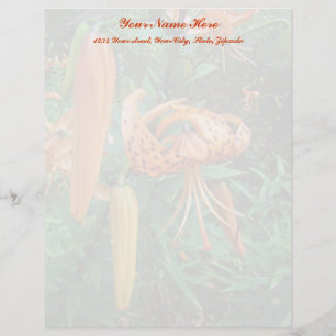Turk's Cap Lily Wildflower Letterhead