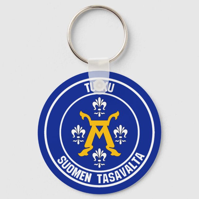 Turku Round Emblem Keychain (Front)
