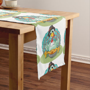 Turky funny cute thanksgiving art table decor medium table runner