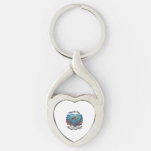 Turle When You Pass Through Deep Waters Keychain