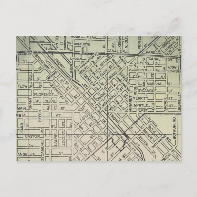 Turlock, CA Carte Vintage (Devant)