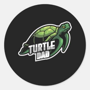 Turlte Lover   Turtle Dad Classic Round Sticker