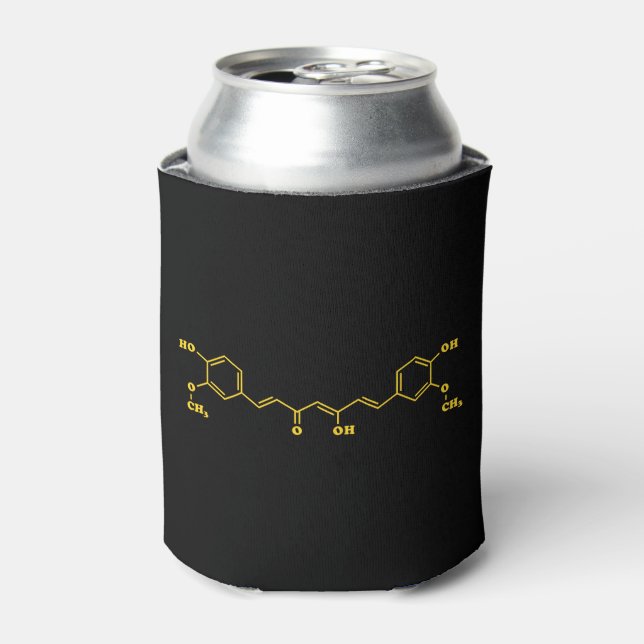Turmeric Curcumin Molecular Chemical Formula Can Cooler (Can Front)