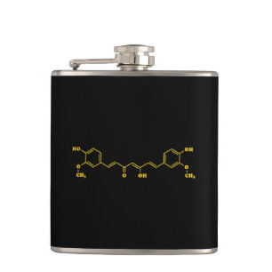 Turmeric Curcumin Molecular Chemical Formula Hip Flask