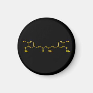 Turmeric Curcumin Molecular Chemical Formula Magnet