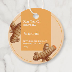 Turmeric Herbal Tea Business Tag