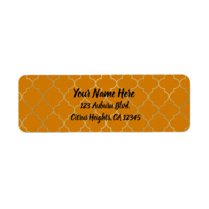 Turmeric Jaune & Gold Quatrefoil Motif Party