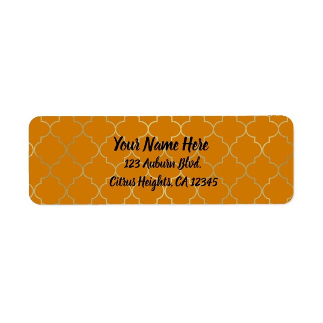 Turmeric Jaune & Gold Quatrefoil Motif Party (Devant)