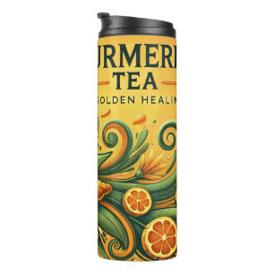 Turmeric Tea Design AI art  Thermal Tumbler