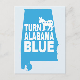 Turn Alabama Blue Postcard   Vote State Democrats