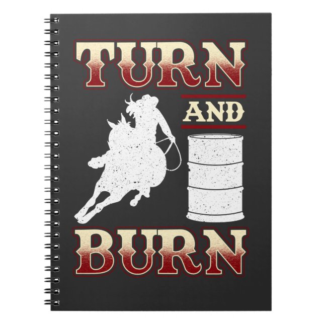 Turn and Burn Barrel Racing Notebook (Front)