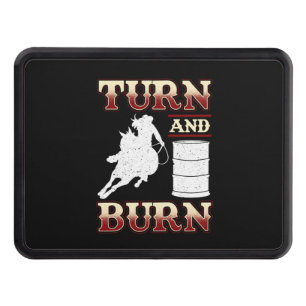 Turn and Burn Barrel Racing Trailer Hitch Cover