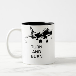TURN AND BURN Two-Tone COFFEE MUG