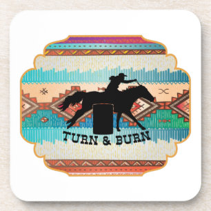 Turn & Burn Barrel Racing Quotes Mouse Pad USB Ch Coaster
