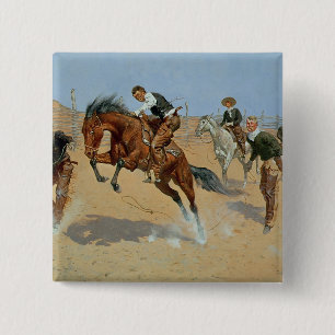 Turn Him Loose, Bill, c.1893 (oil on canvas) 2 Inch Square Button