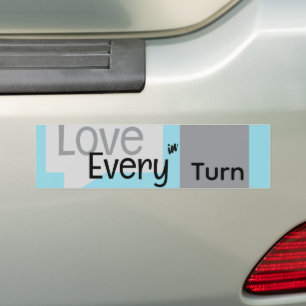 Turn in Love Bumper Sticker 