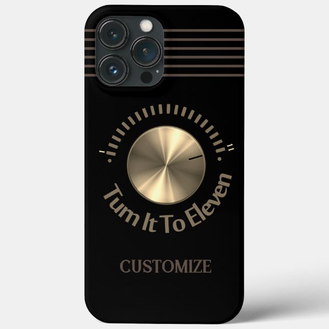 Turn It To Eleven Black And Gold Case-Mate iPhone Case (Back)