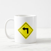 Turn Left at the Arrow Road Sign | Classic Mug
