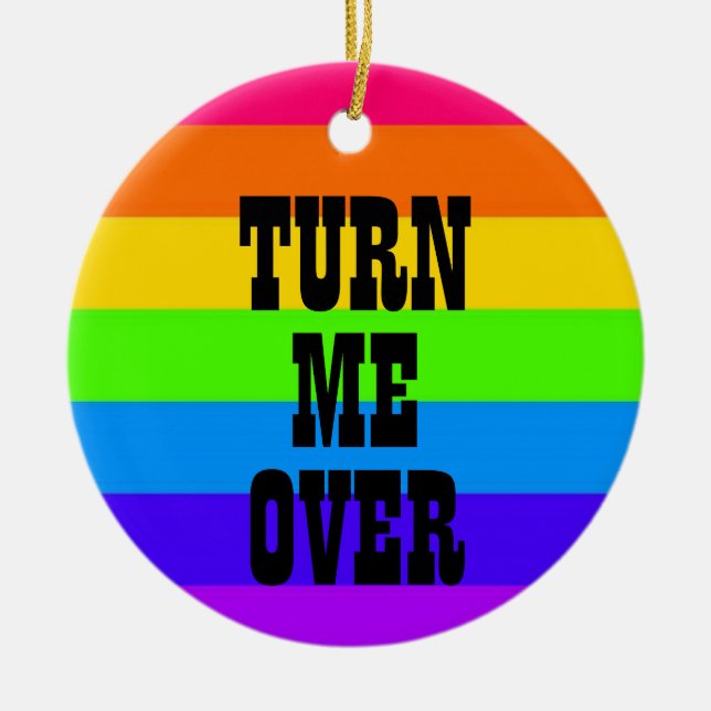 TURN ME OVER - THANKS CERAMIC ORNAMENT (Front)