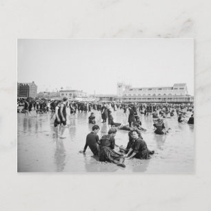 Turn of the Century beach scene Postcard