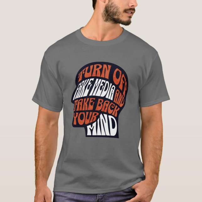 Turn Off Fake News – Think for Yourself Tee (Front)